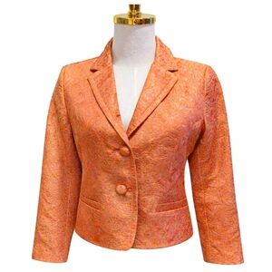 EUC J Crew Collection Size 6 Metallic Jacquard Blazer